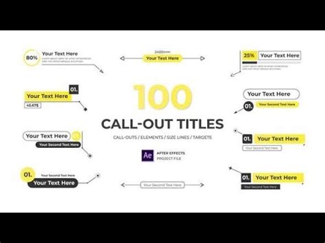 100 Call Out Titles (After Effects template) - YouTube