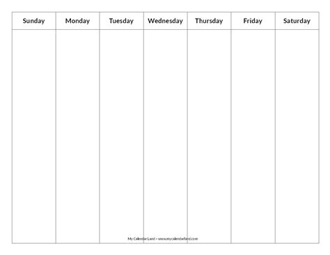 Extra Large Printable Blank Weekly Employee Schedule 8 Best Images Of