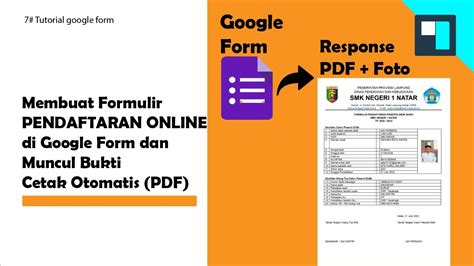 Membuat Formulir Pendaftaran Online Di Google Form Dan Muncul Bukti