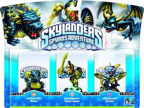Skylanders Spyros Adventures Legendary Triple Pack Spyro Bash Chop