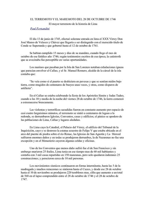 1 charles walker, shaky colonialism: Calaméo - Terremoto y maremoto de 1746 en Lima