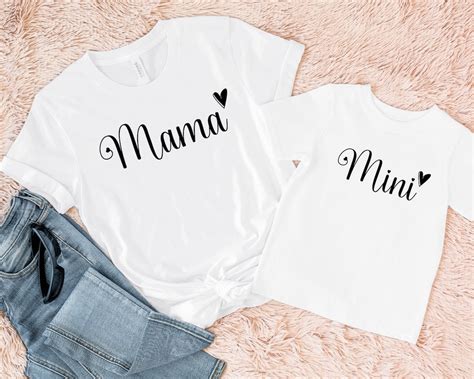 Mama Mini Shirts Mom And Me Shirt Mama Mini Matching Shirt Etsy