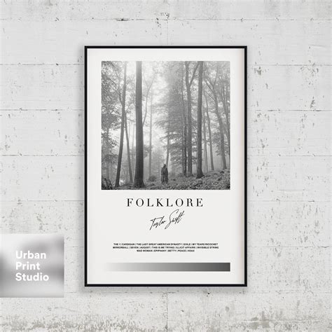Taylor Swift Folklore Album Cover Poster