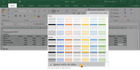 Excel 2016 Cómo Dar Formato A Una Tabla En Excel 2016