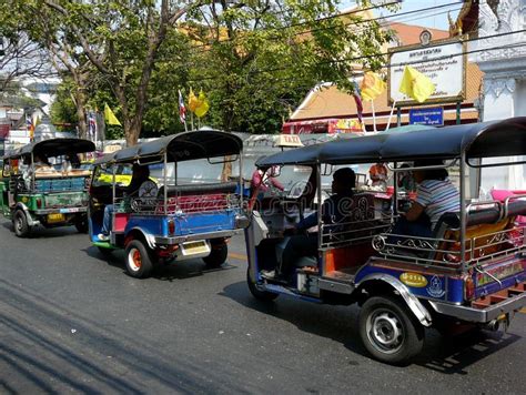 Tuk Tuks In Bangkok Thailand Editorial Image Image Of Three Taxi 138464885