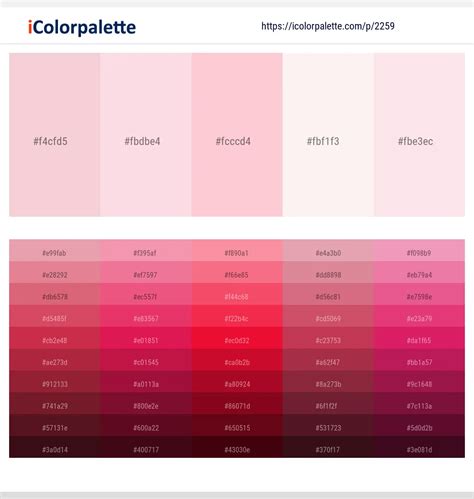 20 Pink Color Schemes Curated Collection Of Color Palettes