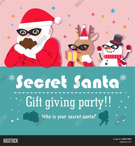 Cartoon Secret Santa Vector And Photo Free Trial Bigstock