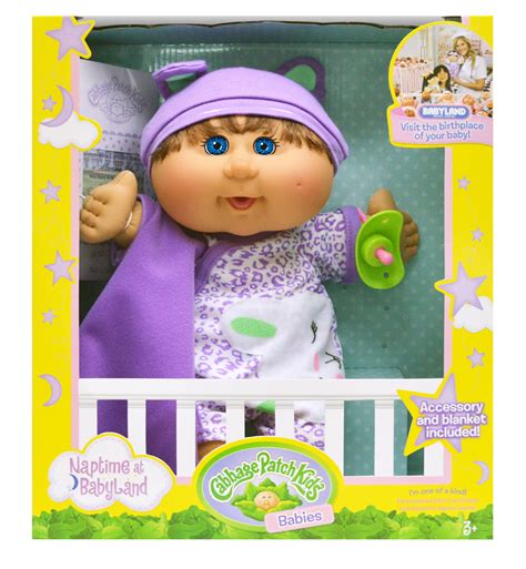 Cabbage Patch Kids Naptime Babies Doll Brunetteblue Eye Girl