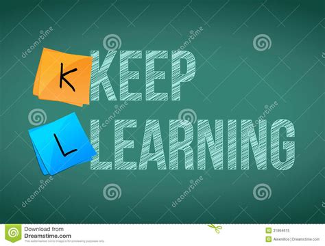 Keep Learning Education Concept Stock Illustration Illustration Of