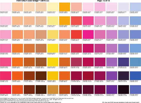 Pantoner Color Bridgetm Cmyk Ec Pantone Color Bridge Pantone