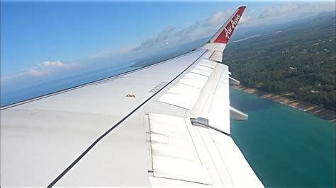 Air Asia Airbus A320neo Takeoff From Phuket Airport Runway 27 Flaps
