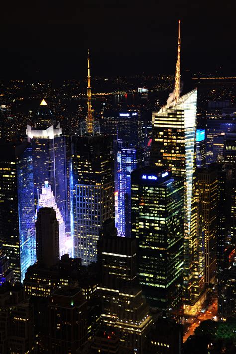 รูปภาพ เบา เส้นขอบฟ้า กลางคืน ตึกระฟ้า New York แมนฮัตตัน เมือง