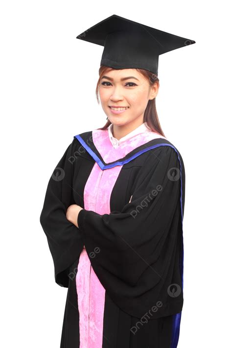 Mujer Con Toga Y Birrete De Graduación Bonita Png Graduación Retrato