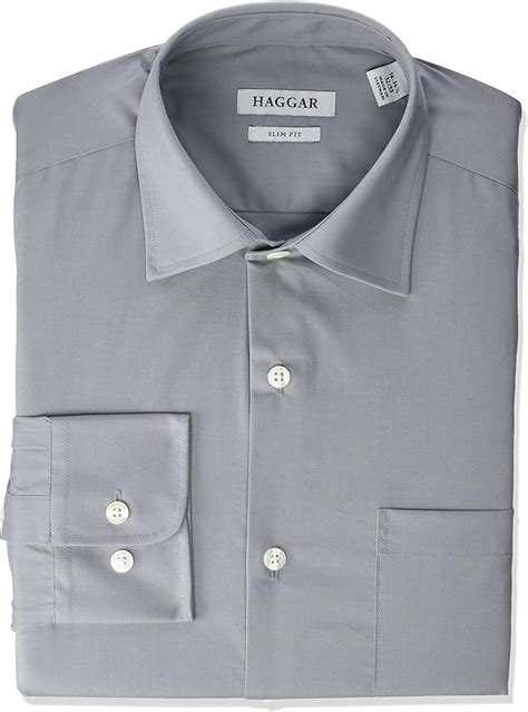 haggar men s premium performance slim fit dress shirt uk clothing