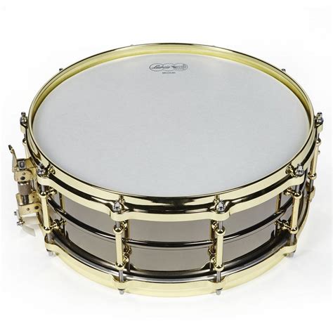 Ludwig Schlagzeug Black Beauty Snare Lb416bt 14x5 Brass Tube Lugs P86