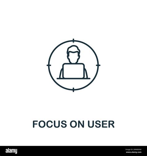 Focus On User Icon Monochrome Simple Product Management Icon For