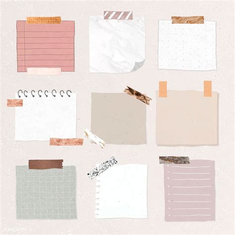 Blank Reminder Paper Notes Vector Set Premium Image By