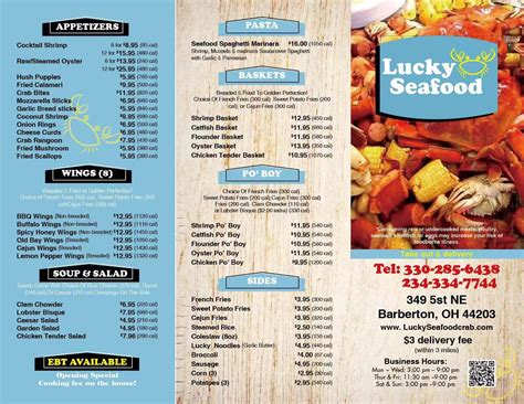 Menu - Lucky Seafood & Crab