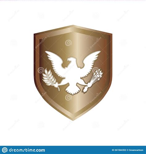 Shiny Metal Presidential Seal Stock Vector Illustration Of Emblem