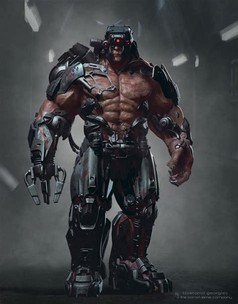 cyborg design tsvetomir georgiev cyberpunk character sci fi concept art cyborgs art