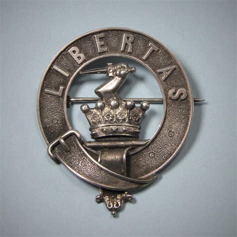 Evans English Or Welsh Antique Silver Clan Badge 1880s Bada