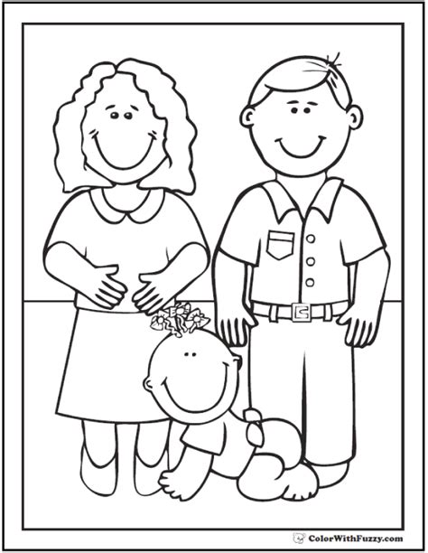 Coloring Pages Of Mommy And Daddy
