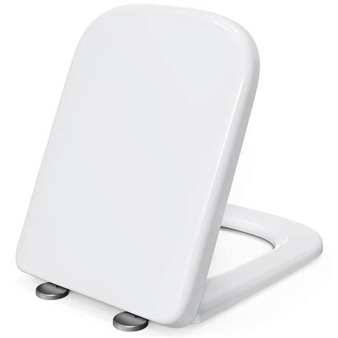 Buy Pipishell Square Toilet Seat Soft Close Seat White With Quick Release Simple Top Fixing
