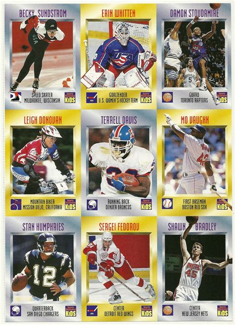 Si Sports Illustrated For Kids Sheet 9 Trading Cards 550 558 Terrell Davis