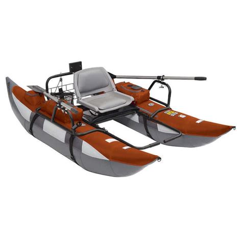 Inflatable Fishing Lake River Pontoon Boat 2 Oars Heavy Duty Steel