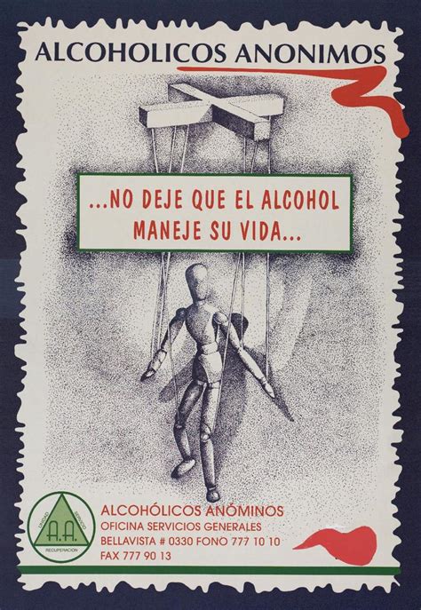 No Deje Que El Alcohol Maneje Su Vida Estampa Alcohólicos Anónimos