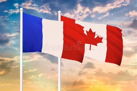 France And Canada The French And Canadian Flags Official Colors