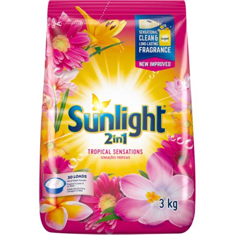 Sunlight 2 In 1 Tropical Sensations Hand Washing Powder 3kg Washing