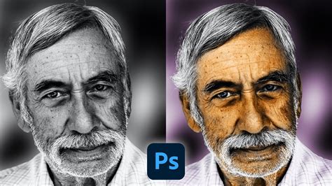 How To Colorize Black And White Image In Photoshop Youtube