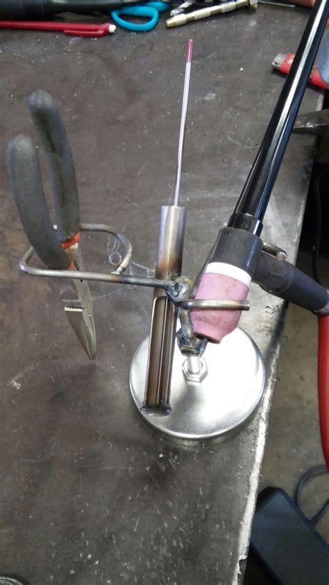 Tig Torch Pliers And Tungsten Holder On A Magnet Base Made At