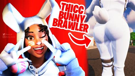 Fortnite Thicc Skin Showcase Bunny Brawler Youtube
