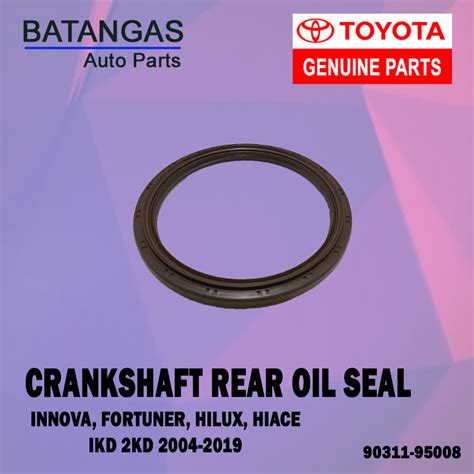 Genuine Crankshaft Rear Oil Seal Toyota Innova Fortuner Hilux Hiace 1KD