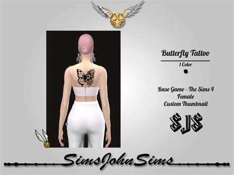 Butterlfy Tattoo The Sims 4 Catalog