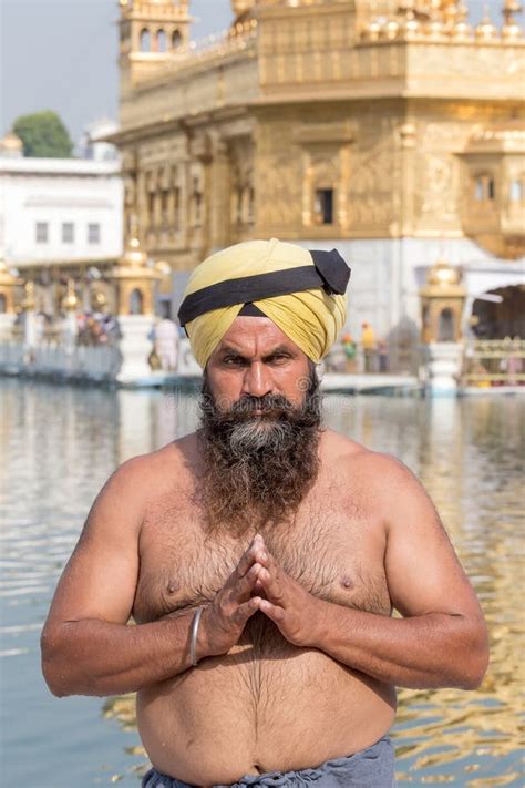 Sikh Man Visiting The Golden Temple In Amritsar Punjab India Editorial Photography Image Of