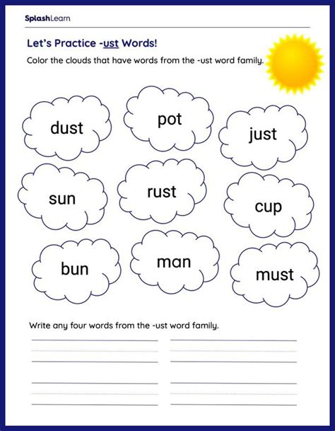 Rhyming Words Worksheets For 1st Graders Online Splashlearn