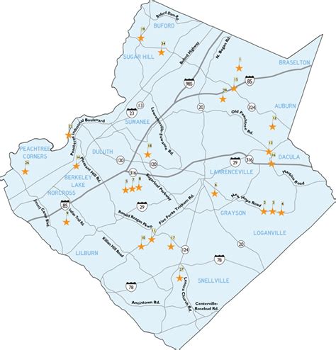 Gwinnett County Road Map