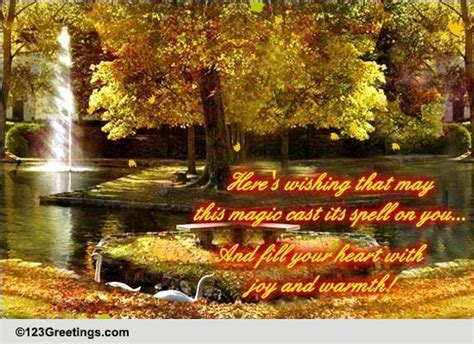 Golden Magic Of Autumn Free Magic Of Autumn Ecards Greeting Cards