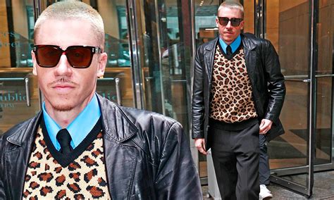 Macklemore Looks Stylish In A Leopard Print Sweater Vest While Out In Nyc