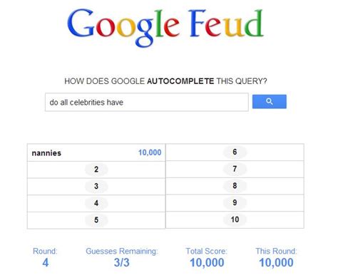 Jump to navigation jump to search. GoogleFeud is a Family Feud-like game that is based on Google Autocomplete | TalkAndroid.com