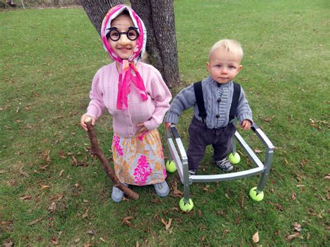 Baby as Elderly Halloween Costume
