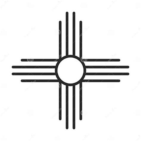 Native American Sun Symbol Icon Stock Illustration Illustration Of