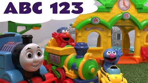 Thomas & friends motorized train and track set featuring several classic island of sodor locations from the show. Alphabet Sesame Street ABC 123 Elmo Train meets Thomas And ...