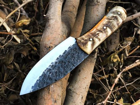 Custom Handmade 1095 Hand Forged Steel Skinning Knife Skinning Knife