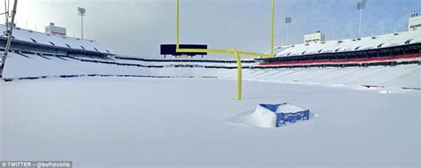 Buffalo Bills Ralph Wilson Stadium Covered In 220000 Tonnes Of Snow