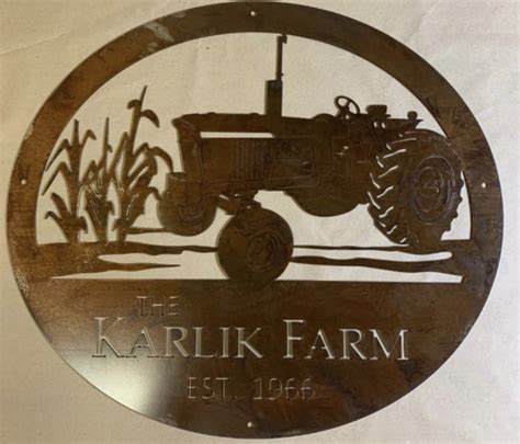 Metal 4020 Farm Sign Corn Stalks 4020 John Deere Tractor Sign