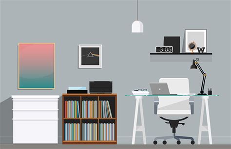 31 Super Cool Home Office Illustrations That Will Inspire You
